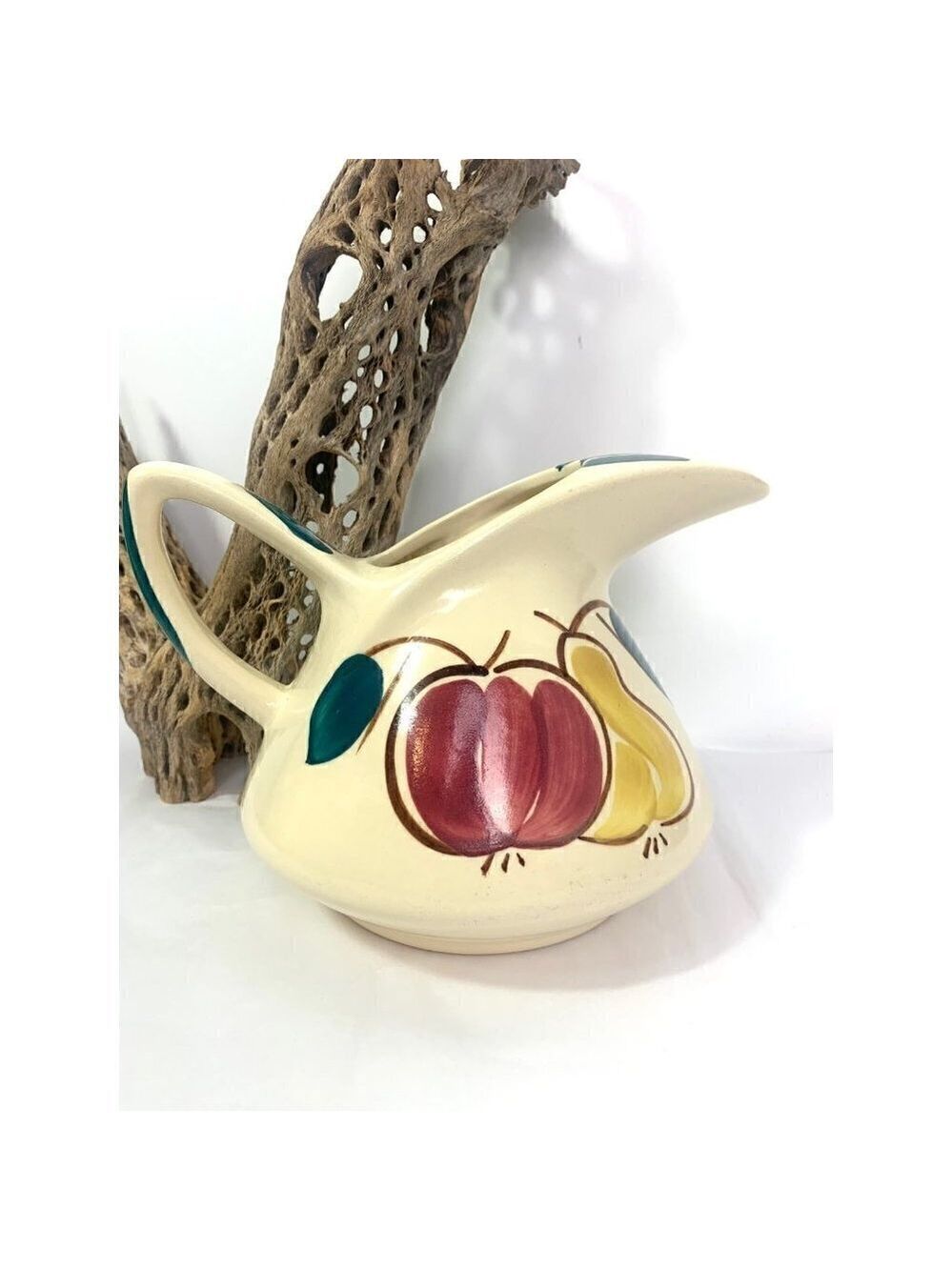 Purinton Dutch Jug Pitcher Hand Painted Fruit Vintage